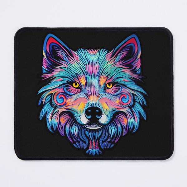 Item preview, psychedelic dire wolf designed and sold by ChasmicArt.