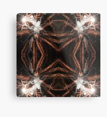 Happy New Year Gold fireworks with smoke Metal Print