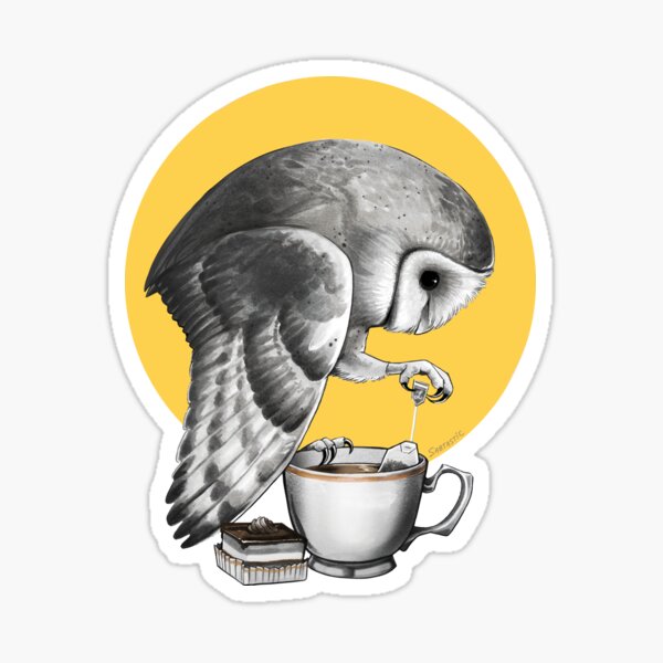 Tea Owl Sticker