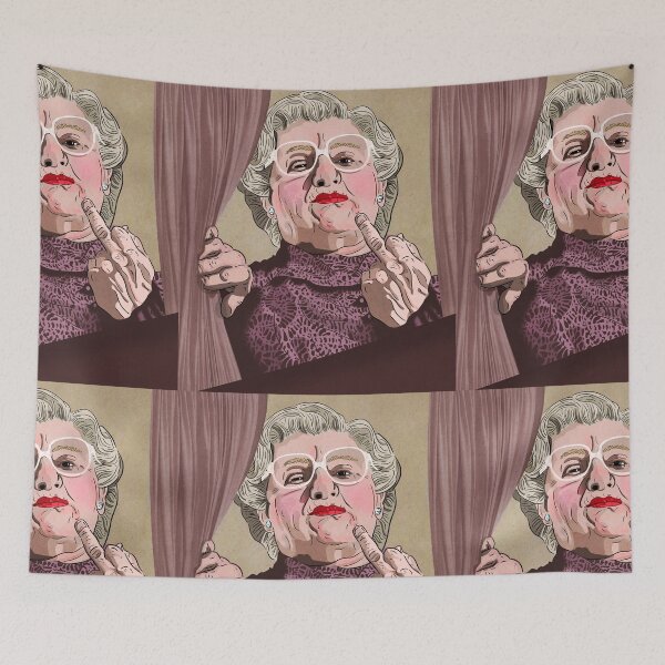 Item preview, Mrs Doubtfire middle finger - Illustration - Robin Williams - Film  designed and sold by HatchetBooth.
