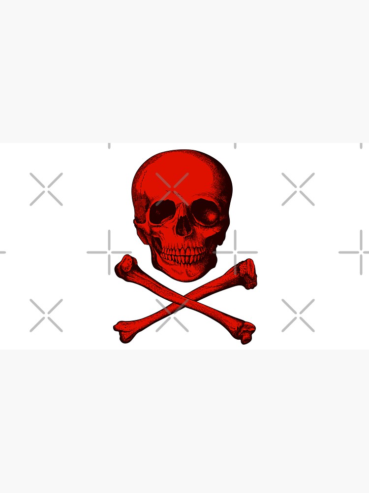 Bucket Hat for Sale mit Roter Totenkopf mit gekreuzten Knochen von  cartoon