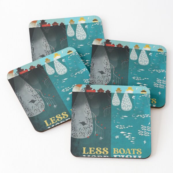 Item preview, Less Boats More Fish Save The Nature designed and sold by florancouriei.