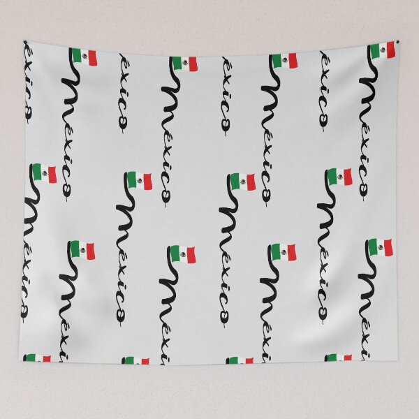 Item preview, México lettering banner mexican pride country flag merch designed and sold by T-Mex.