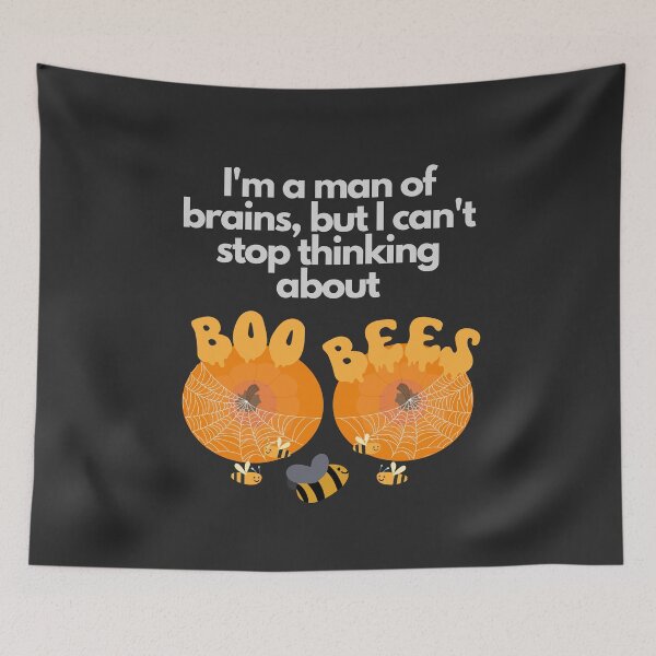 Item preview, I'm a man of brains but can't stop thinking about boobs! designed and sold by cutenevil.