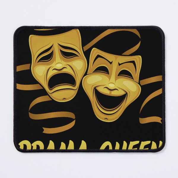 Item preview, drama queen comedy and tragedy gold theater masks john schwegel transparent designed and sold by obiaadylej.