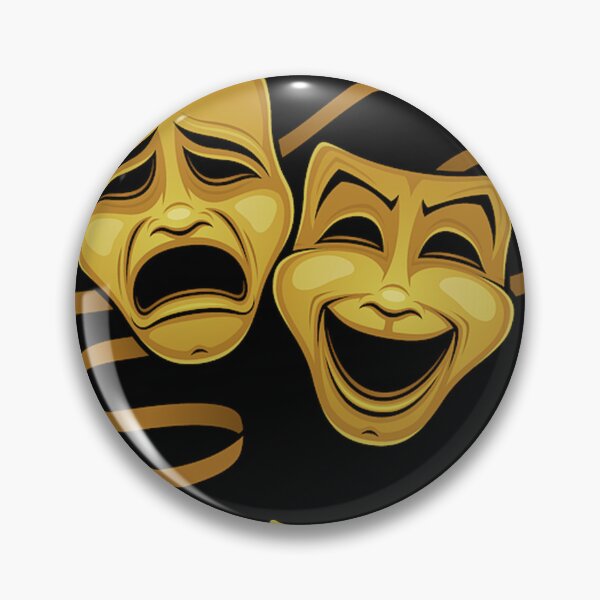 Item preview, drama queen comedy and tragedy gold theater masks john schwegel transparent designed and sold by obiaadylej.