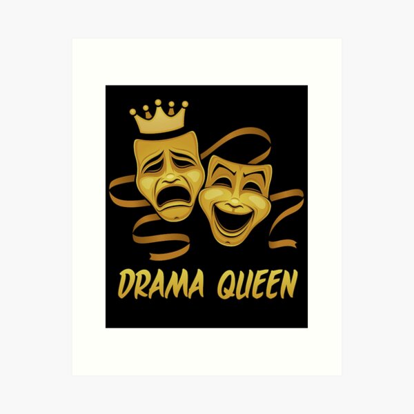 Gold Comedy and Tragedy Theater Masks Graphic by schwegel