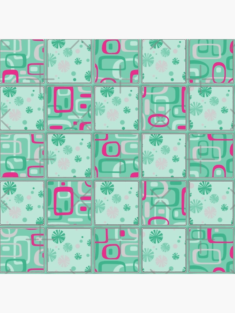 HIGH SELLING RETRO 1950S INSPIRED CHECKS IN PINK AND AQUA by ozcushionstoo