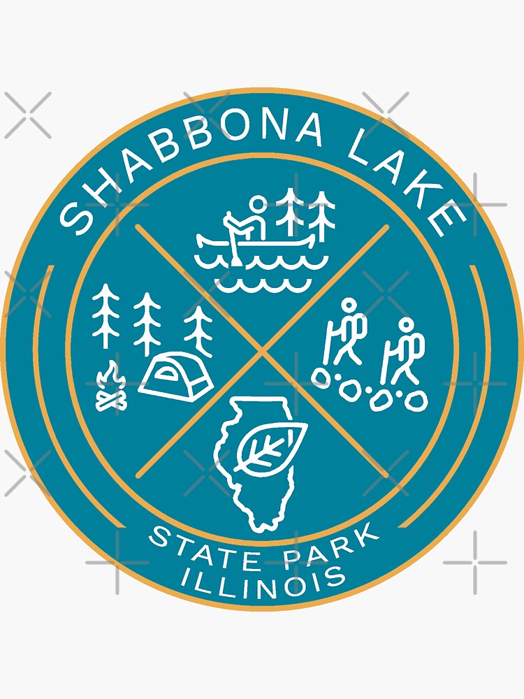 "Shabbona Lake State Park Heraldic Logo" Sticker for Sale by VanyaKar