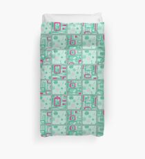 HOCH VERKAUFENDE RETRO 1950S INSPIRED CHECKS IN PINK UND AQUA Bettbezug