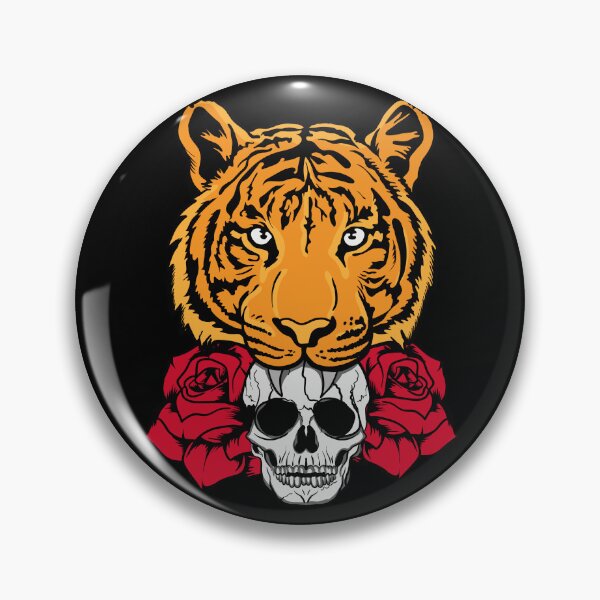 Item preview, Halloween skull and tiger designed and sold by veczock.