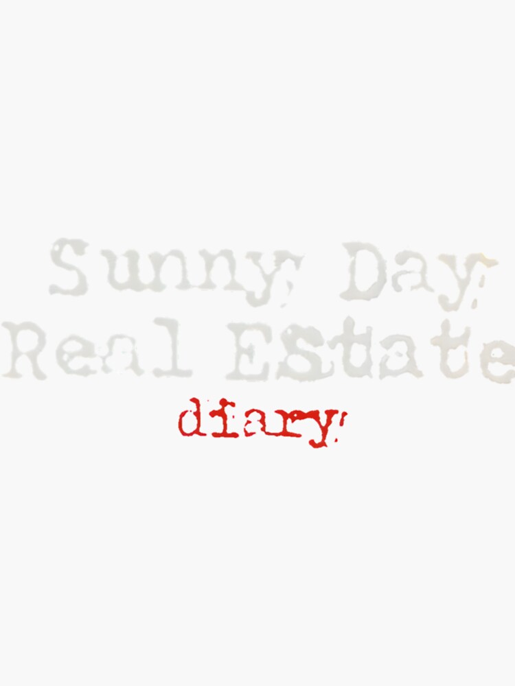 "Sunny Day Real Estate Diary Album Cover Words " Sticker for Sale by