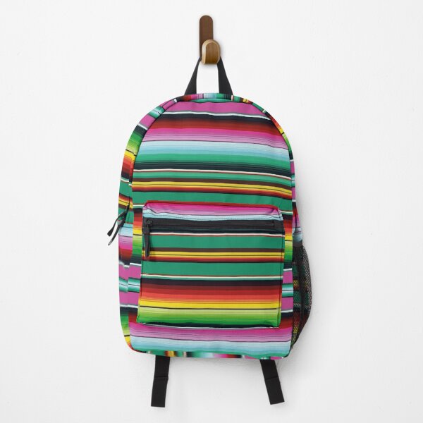 Item preview, Sarape Saltillo Verde mexican stripe pattern vibrant fabric poncho serape designed and sold by T-Mex.