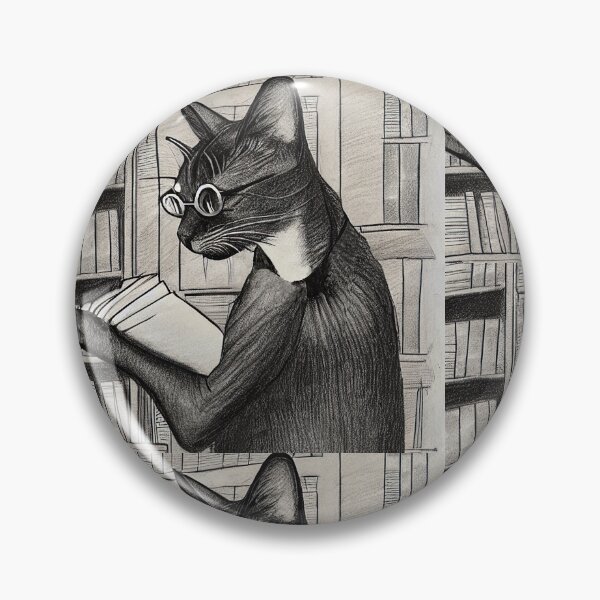 Item preview, Library Cat Lithographic Print designed and sold by SubtleSplit.