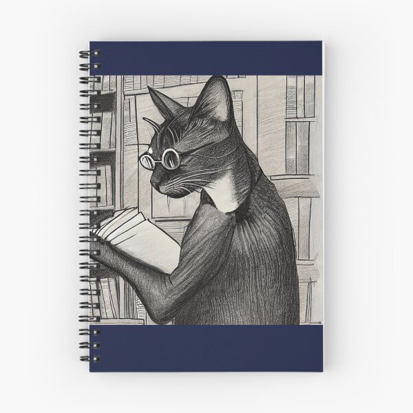 Item preview, Library Cat Lithographic Print designed and sold by SubtleSplit.