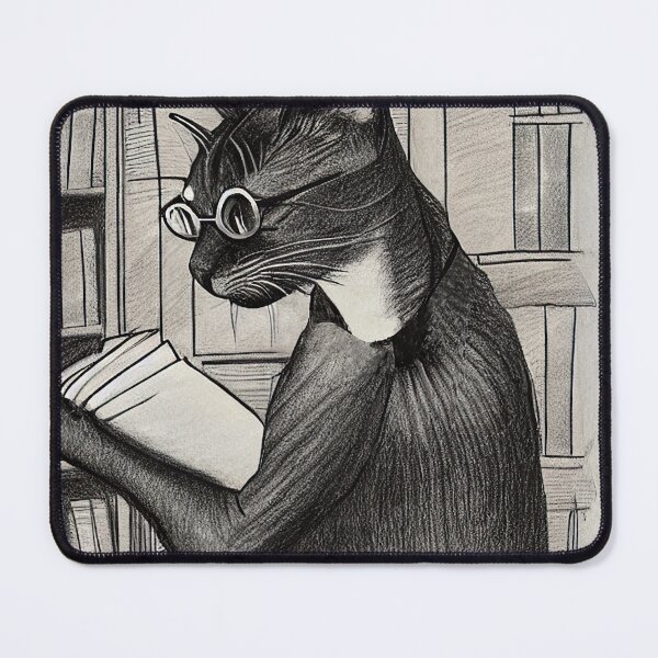 Item preview, Library Cat Lithographic Print designed and sold by SubtleSplit.