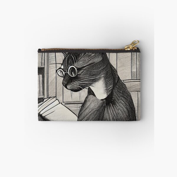 Item preview, Library Cat Lithographic Print designed and sold by SubtleSplit.