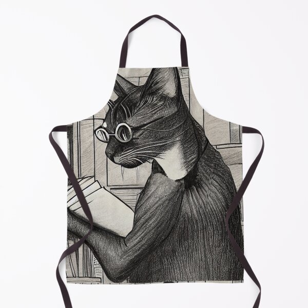 Item preview, Library Cat Lithographic Print designed and sold by SubtleSplit.