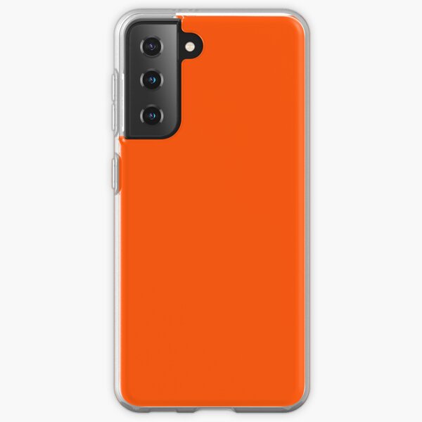 SOLID PLAIN INTERNATIONAL ORANGE -OVER 100 SHADES OF ORANGE ON OZCUSHIONS Samsung Galaxy Soft Case