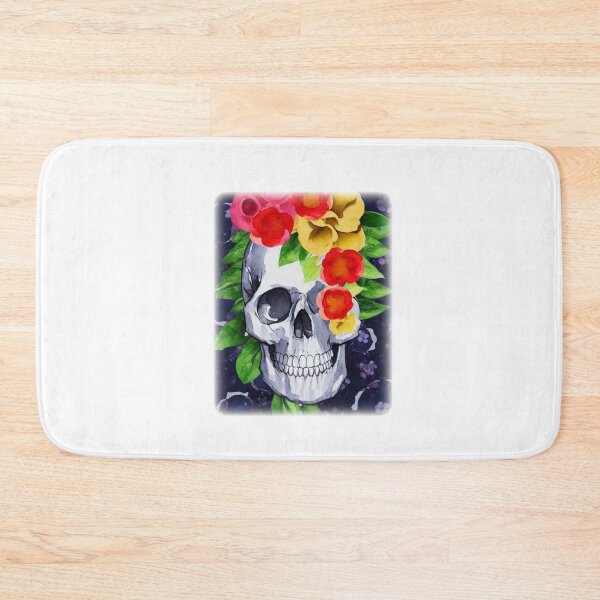Item preview, Skull and Botany - Faded Floral Night designed and sold by freshWaterCo.