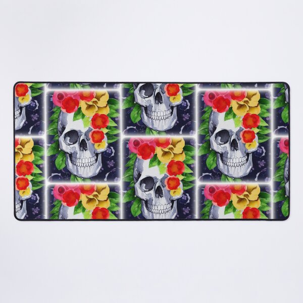Item preview, Skull and Botany - Faded Floral Night designed and sold by freshWaterCo.