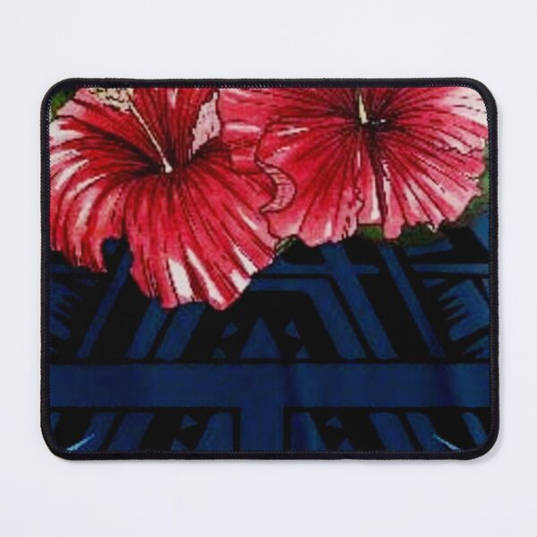 Item preview, Hibiscus on a pattern background designed and sold by sweetartnc.