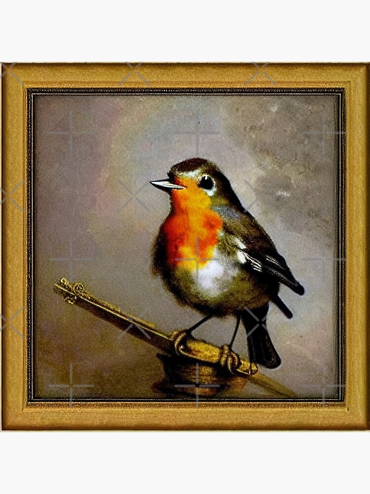 oil painting robin