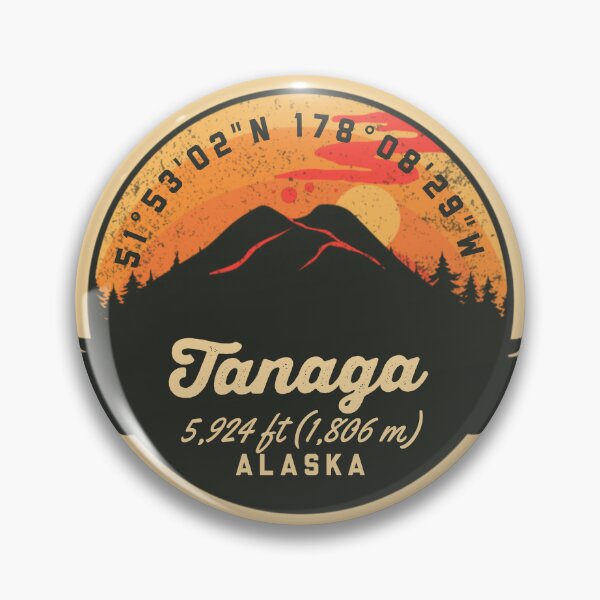 Item preview, Tanaga Volcano Souvenir Badge Alaska designed and sold by mountainfad.