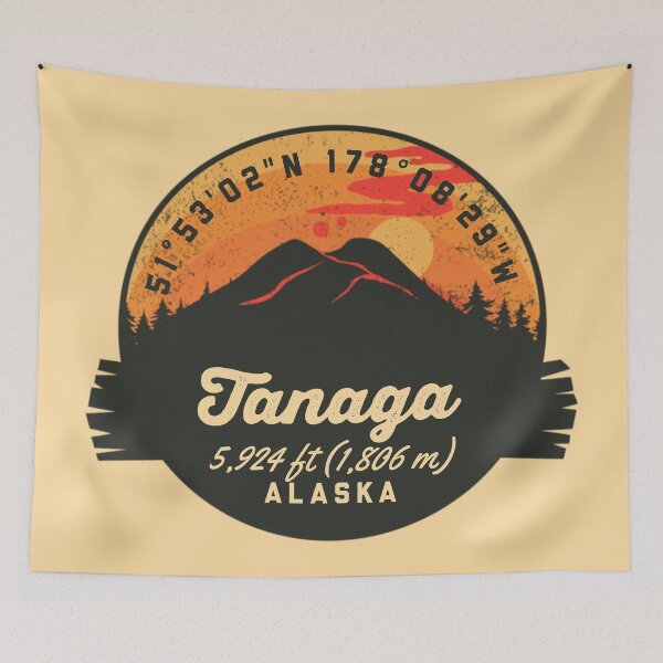 Item preview, Tanaga Volcano Souvenir Badge Alaska designed and sold by mountainfad.