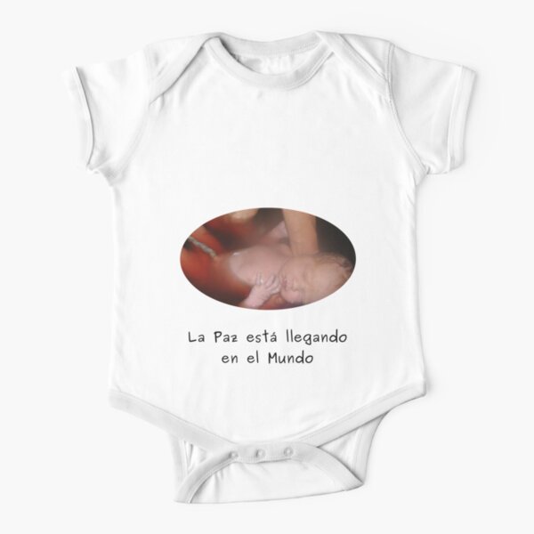 Paz in el Mundo - Ropas blancas for babies Short Sleeve Baby One-Piece