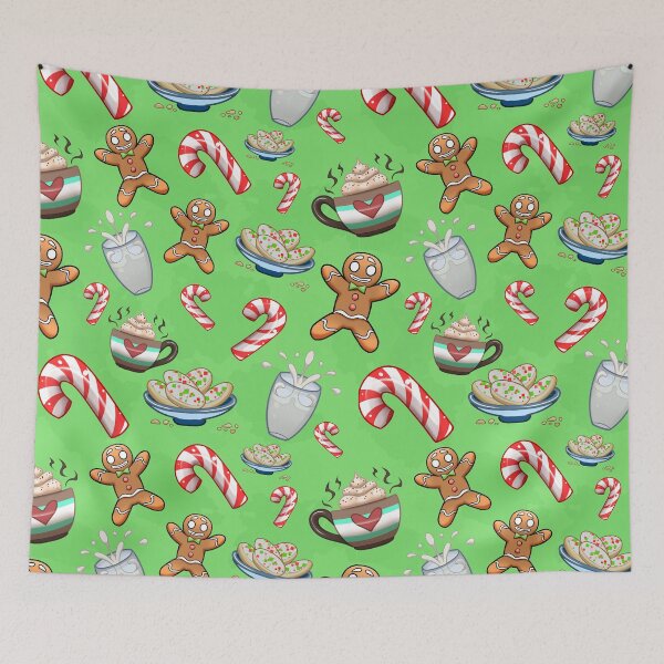 Item preview, Christmas Gingerbread Candycane Pattern designed and sold by MariaDracona.
