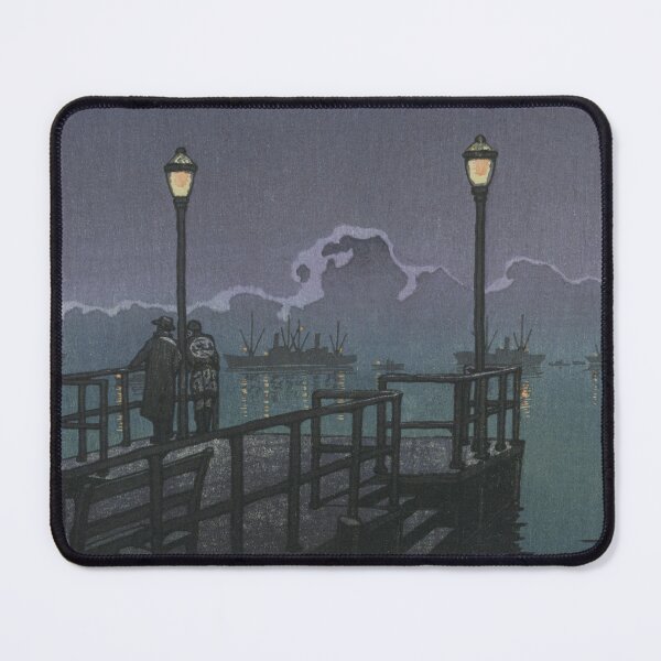 Item preview, Pier at Otaru by Kawase Hasui designed and sold by Takeda-art.