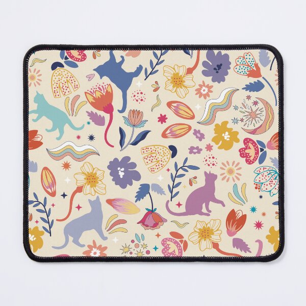 Item preview, Cats with flowers (Beige) designed and sold by HappzyHabits.