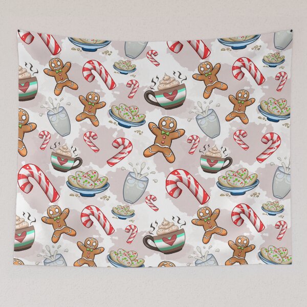 Item preview, Transparent Christmas Gingerbread Candycane Pattern designed and sold by MariaDracona.