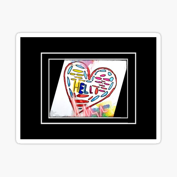 Item preview, Hello in frame on black  designed and sold by artbywayside.
