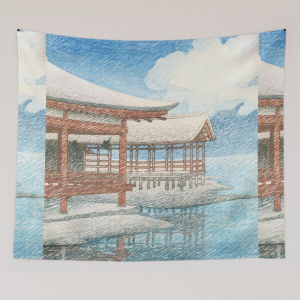 Item preview, Snow on a Clear Day at Miyajima by Kawase Hasui designed and sold by Takeda-art.