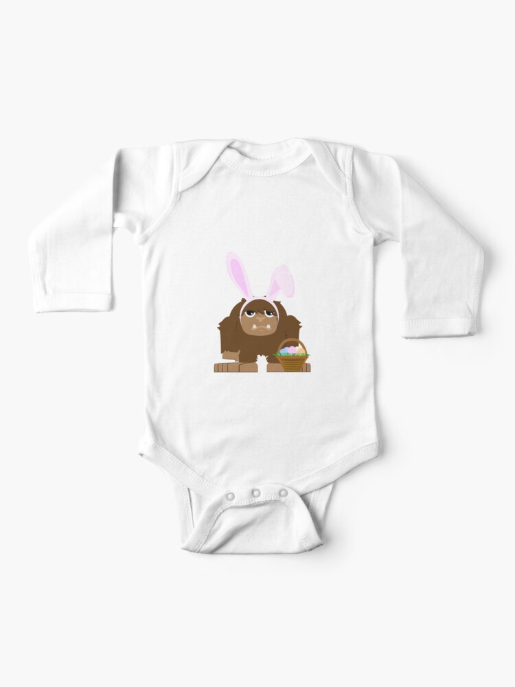 Cute Easter Bigfoot Baby One Piece By Eggtooth Redbubble