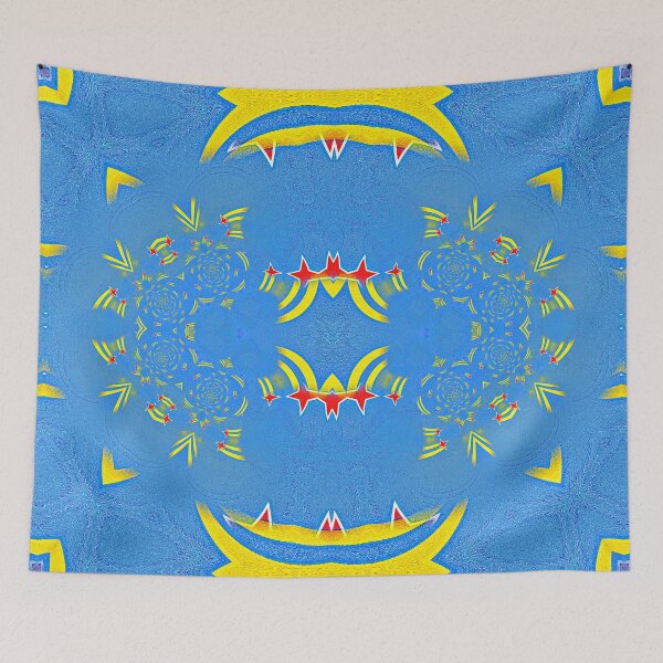 Item preview, ARUBA - ABSTRACT PAINTED FLAG OF ARUBA  - ONE HAPPY ISLAND designed and sold by Ralek.