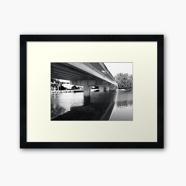 the bridge at Budgewoi Framed Art Print