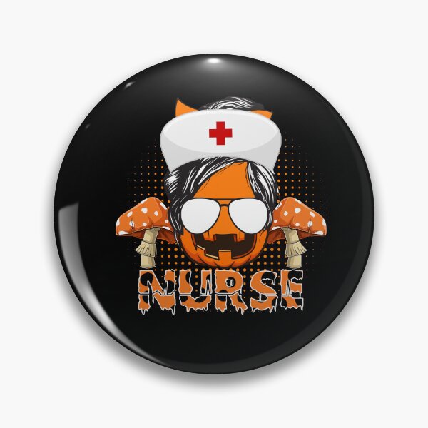 Item preview, Halloween Nurse messy bun hair pumpkin mushroom leopard designed and sold by Mac Store.