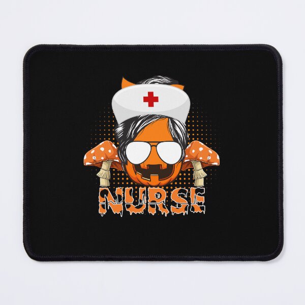 Item preview, Halloween Nurse messy bun hair pumpkin mushroom leopard designed and sold by Mac Store.