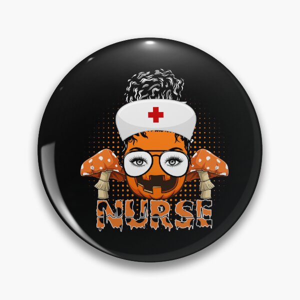 Item preview, Halloween Nurse messy bun hair pumpkin mushroom leopard designed and sold by Mac Store.