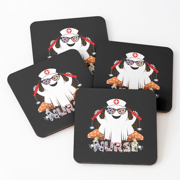Item preview, Halloween Nurse ghost with mushroom leopard sunglasses designed and sold by Mac Store.