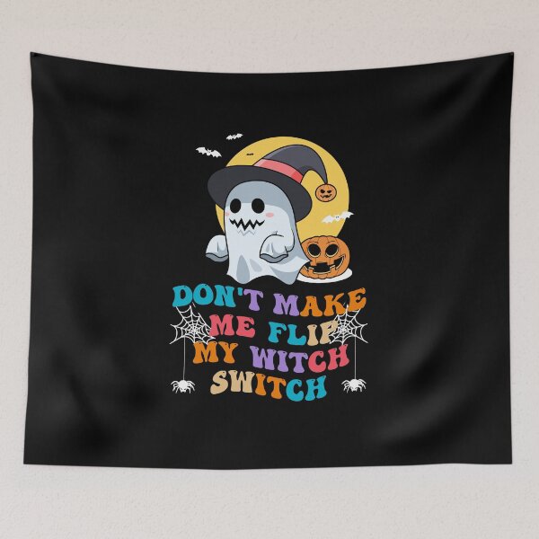 Item preview, Groovy ghost pumpkin Don't Make Me Flip My Witch Switch hat  designed and sold by Mac Store.
