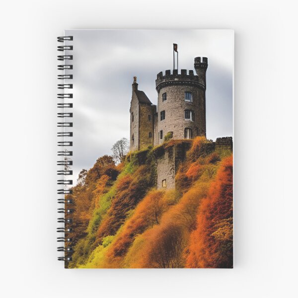Item preview, Matlock Castle and clouds in autumn designed and sold by pixlat3d.
