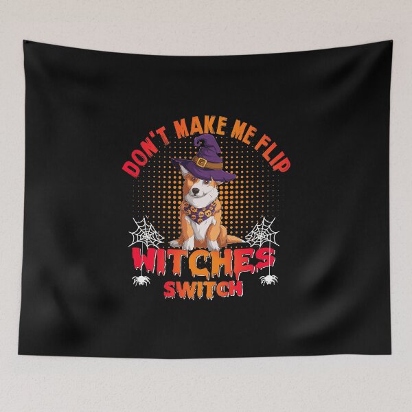 Item preview, Don't Make Me Flip My Witch Switch Shiba Inu dog witch hat designed and sold by Mac Store.