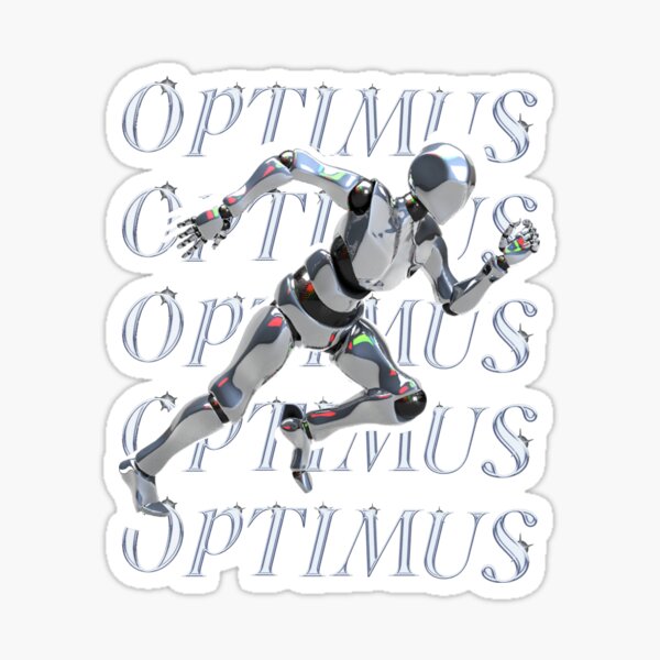 Man is a robot with defects.-optimus AI robot Sticker