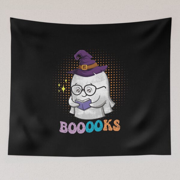 Item preview, Cute Ghost witch hat Groovy Book Reading Halloween Teacher  designed and sold by Mac Store.