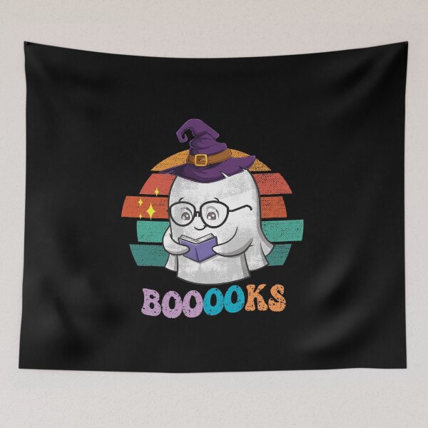 Item preview, Cute Ghost witch hat Groovy Book Reading Halloween Teacher  designed and sold by Mac Store.
