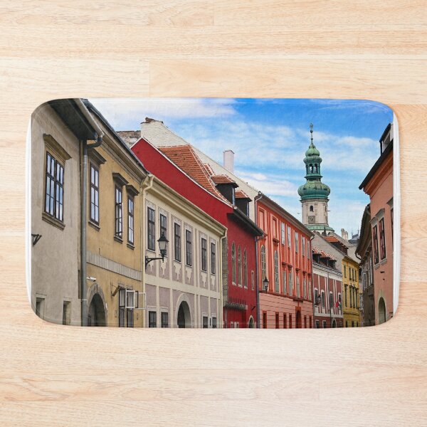 Item preview, Colorful old buildings and Firewatch tower in Sopron Hungary designed and sold by goceris.